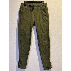 MOUNTAIN HARDWEAR Mens (SMALL) Belted Cotton Pants Green Straight Hiking